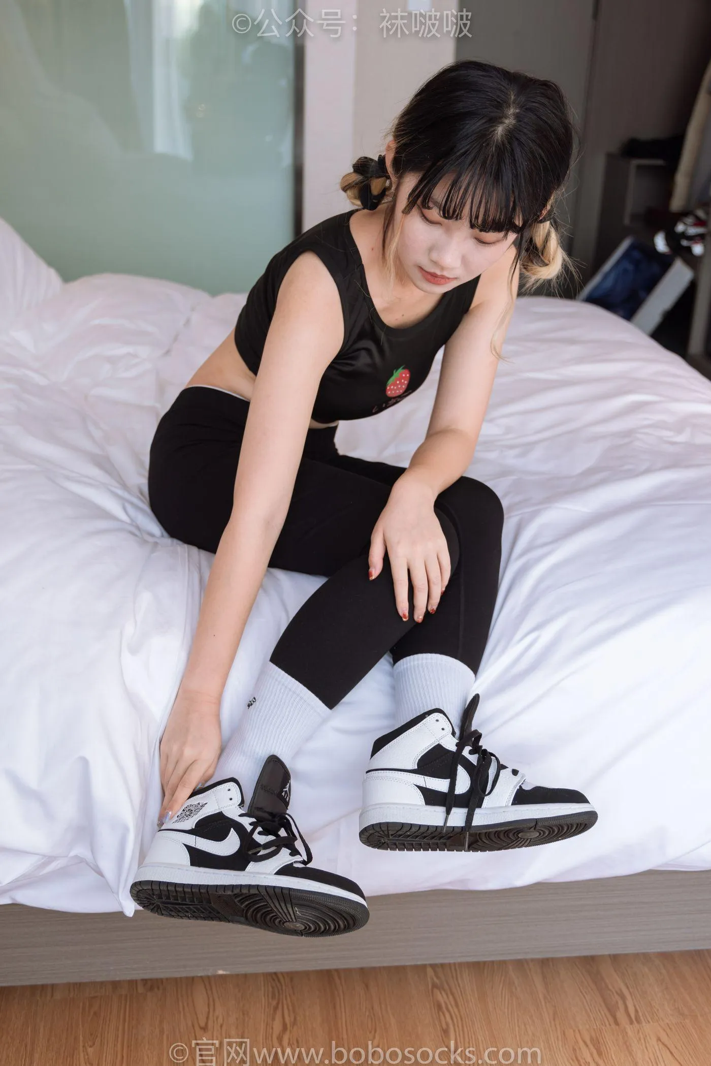 [BoBoSocks袜啵啵]NO.059 砂糖-AJ板鞋、白棉袜、裸足 [142P]插图7